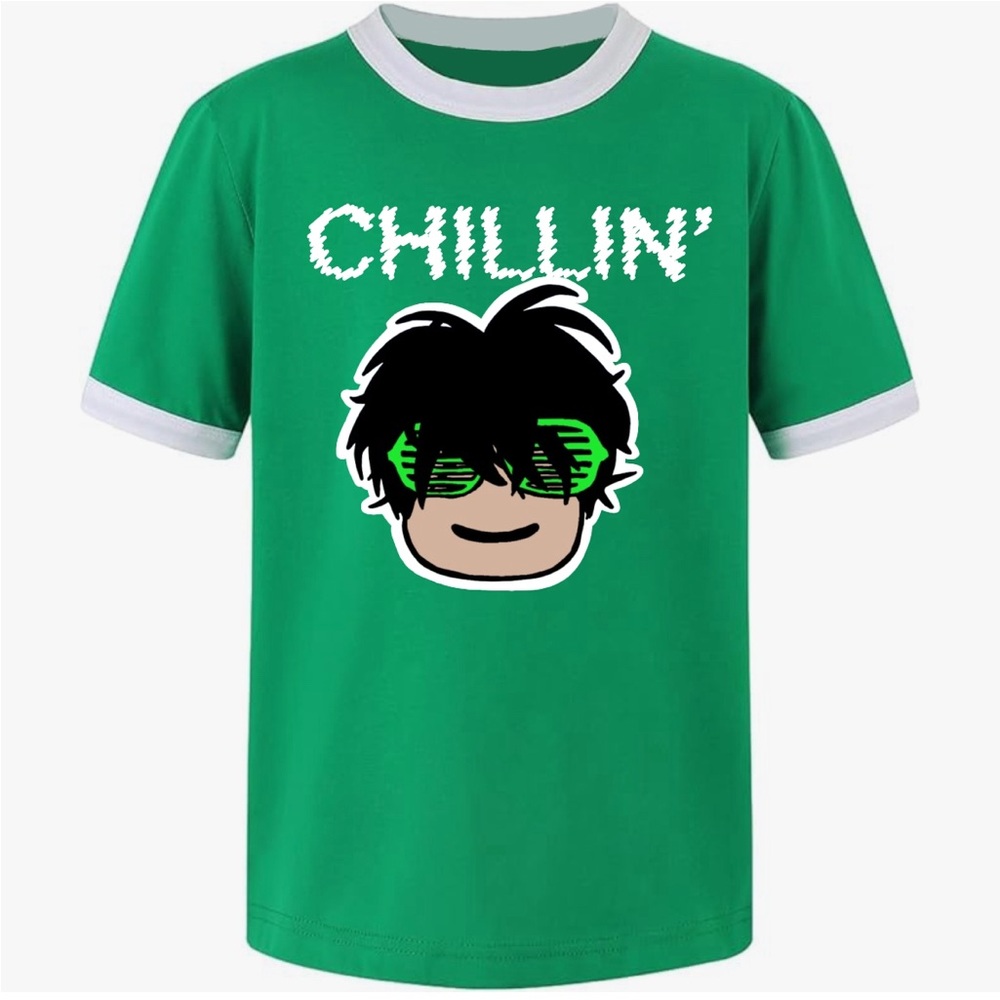 Roblox Kids Green Ringer Shirt Boys